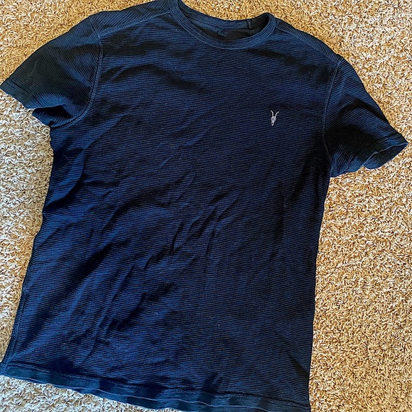 all-saints-shirts-all-saints-black-tshirt-waffle-s-poshmark